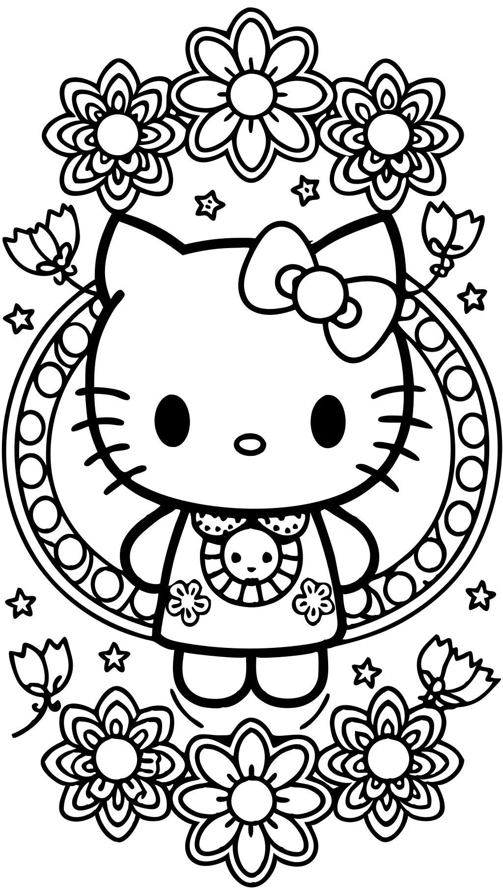 hello kitty adult coloring pages